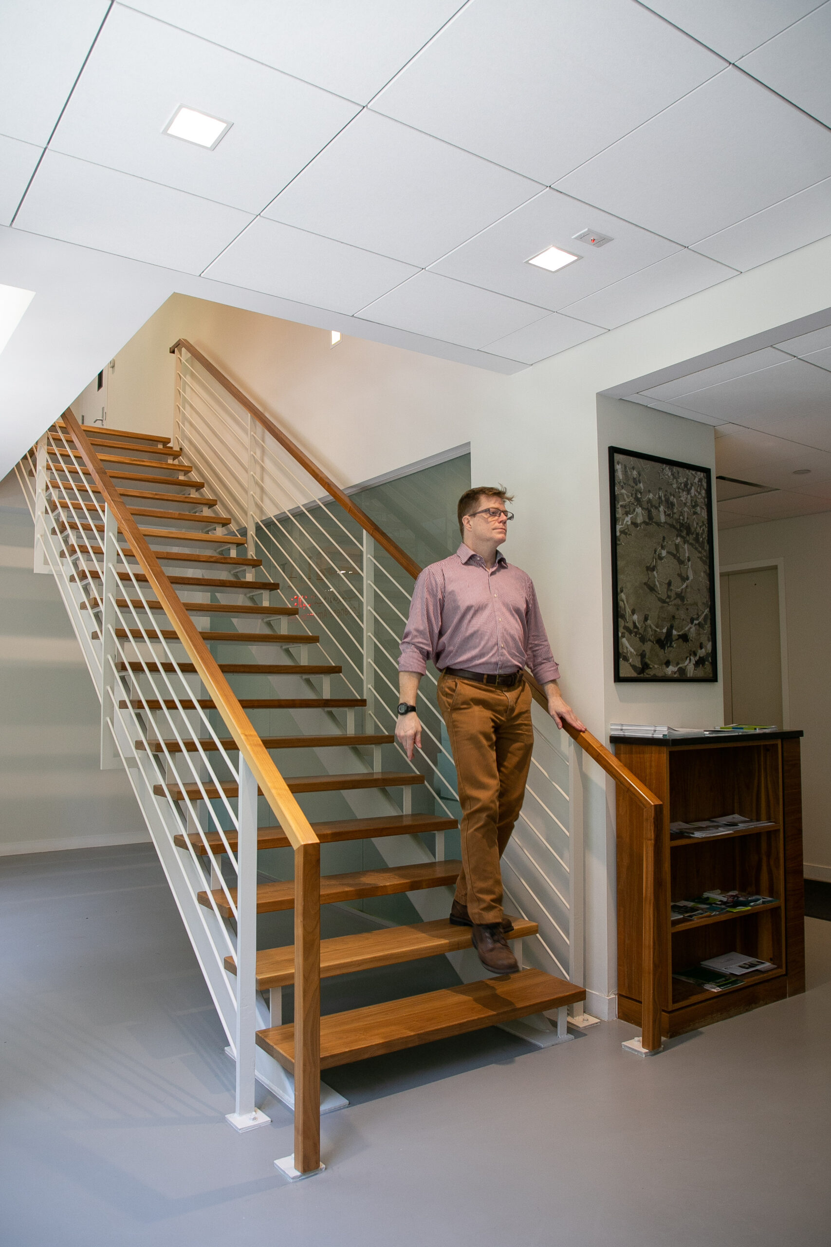 Interior staircase at the LAU New York campus